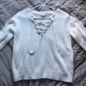 Cream long sleeve sweater